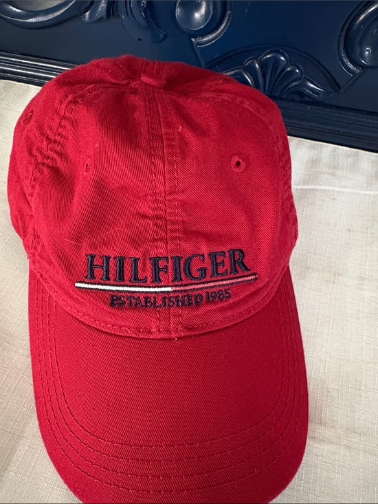 Tommy Hilfiger Other - Tommy Hilfiger Red Embroidered Hilfiger Baseball Cap GUC